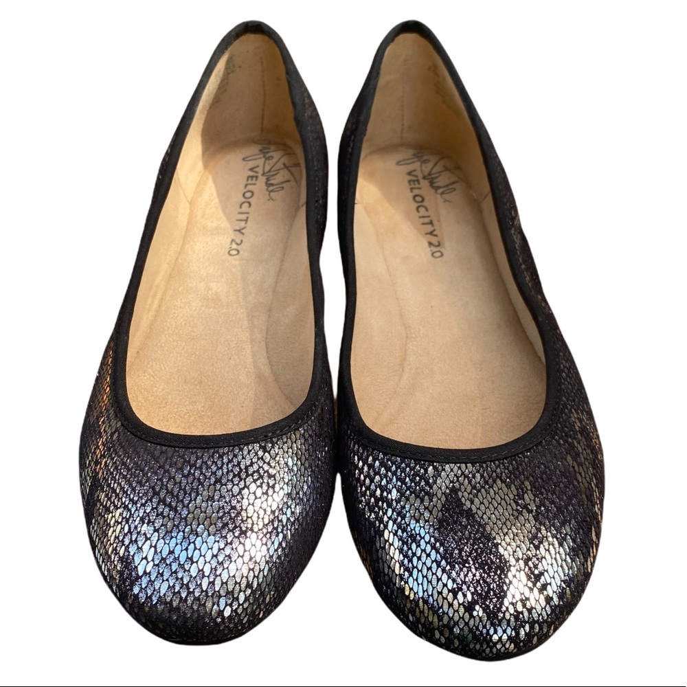 Life Stride Black Python Print Flat - image 2